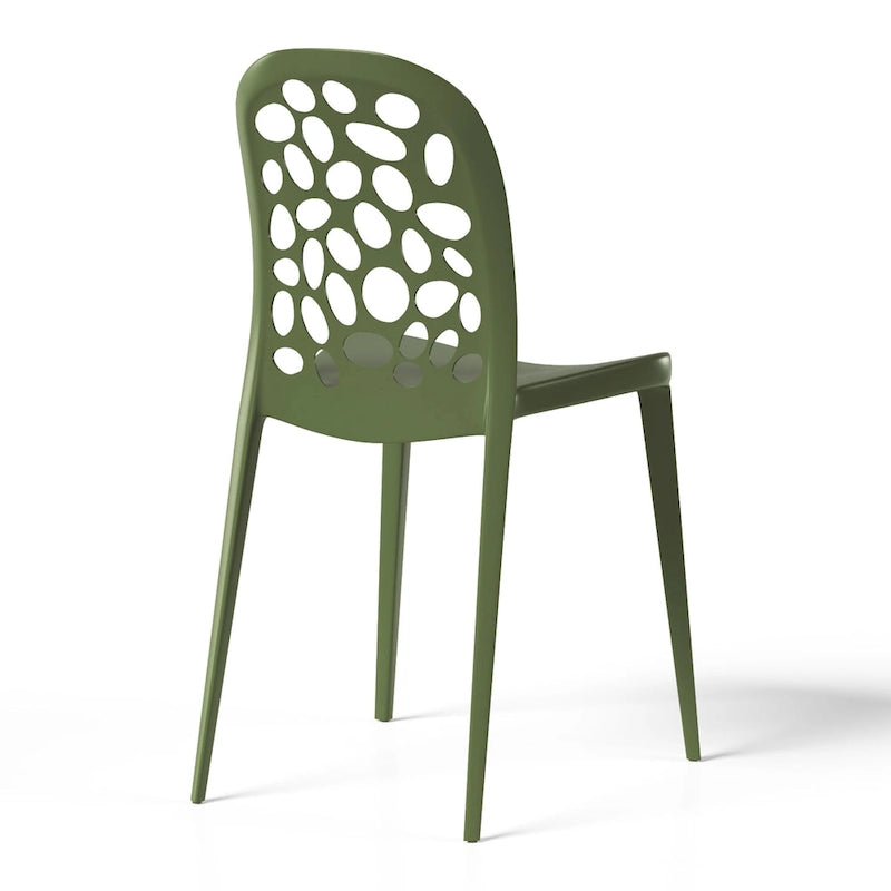 Frond and Form Outdoor Stacking Dining Side Chair (Set of 2)
