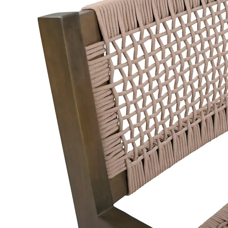 Christopher Knight Home Outdoor 5-Piece Acacia Wood Dining Sets with Rope Accent Chairs