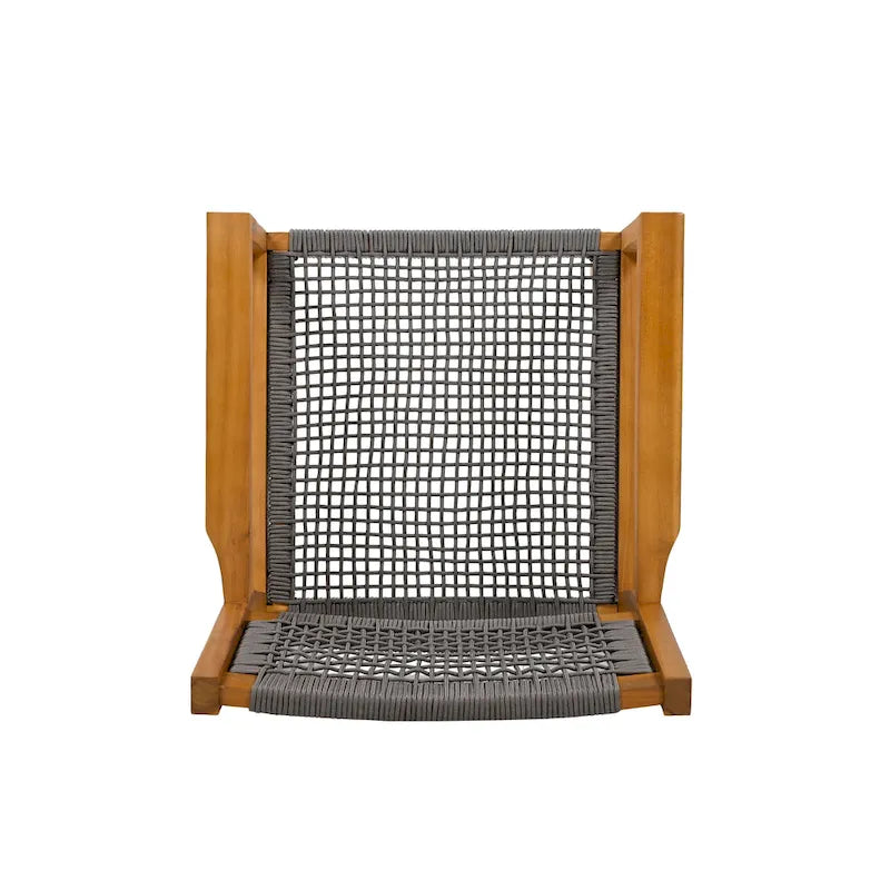 Christopher Knight Home Outdoor 5-Piece Acacia Wood Dining Sets with Rope Accent Chairs