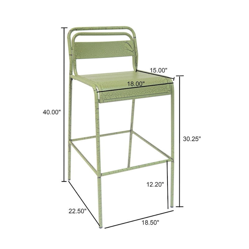 Christopher Knight Home Carmella Outdoor Metal Barstool (Set of 6)