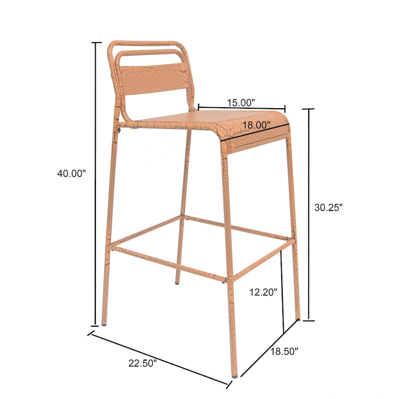 Christopher Knight Home Carmella Outdoor Metal Barstool (Set of 6)