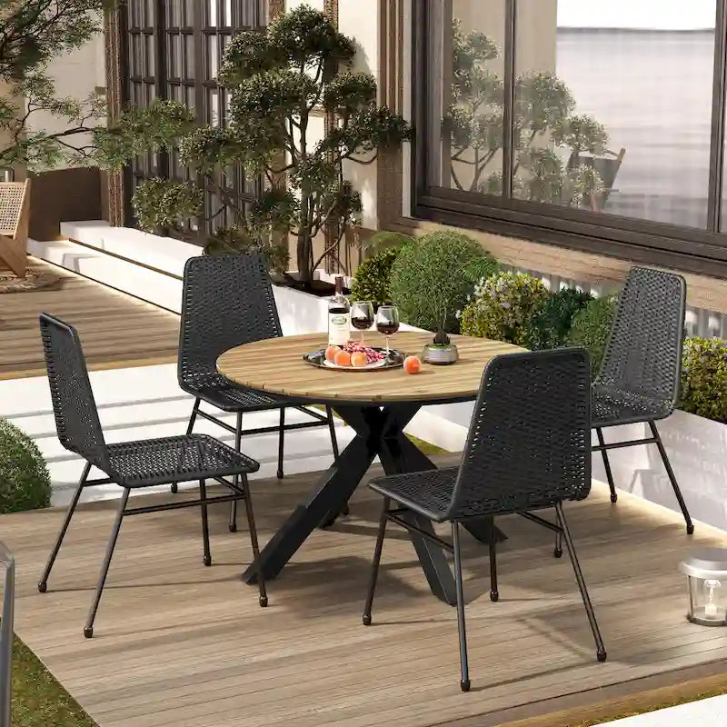 Christopher Knight Home - Olivia Outdoor Dining Table and Chairs Set