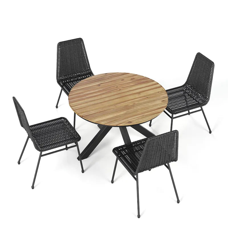 Christopher Knight Home - Olivia Outdoor Dining Table and Chairs Set