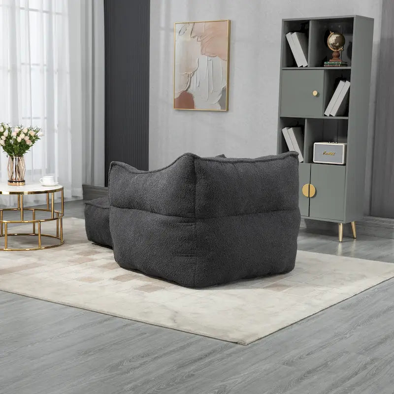 Boucle Bean Bag Chair with Memory Foam - 9 Colors for 1
