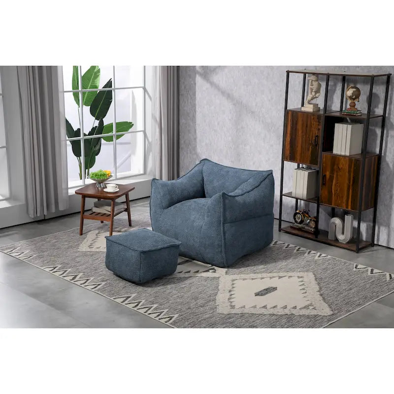 Boucle Bean Bag Chair with Memory Foam - 9 Colors for 1