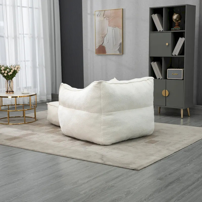 Boucle Bean Bag Chair with Memory Foam - 9 Colors for 1