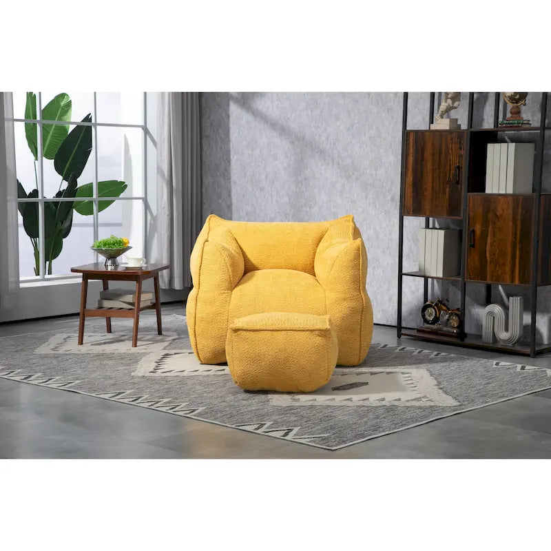 Boucle Bean Bag Chair with Memory Foam - 9 Colors for 1