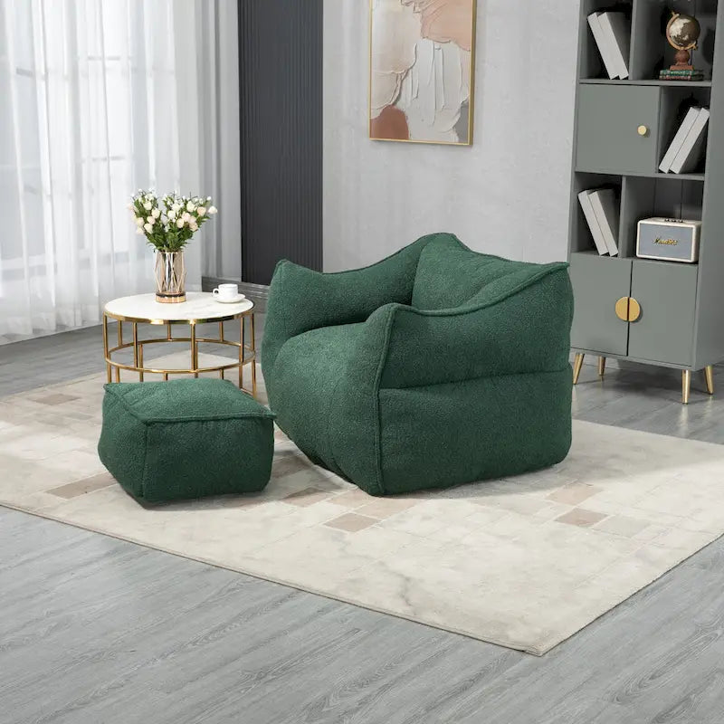 Boucle Bean Bag Chair with Memory Foam - 9 Colors for 1