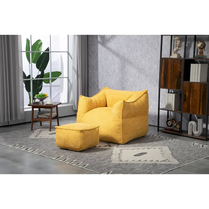Boucle Bean Bag Chair with Memory Foam - 9 Colors for 1