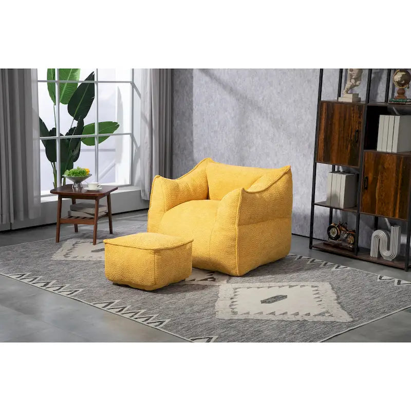 Boucle Bean Bag Chair with Memory Foam - 9 Colors for 1