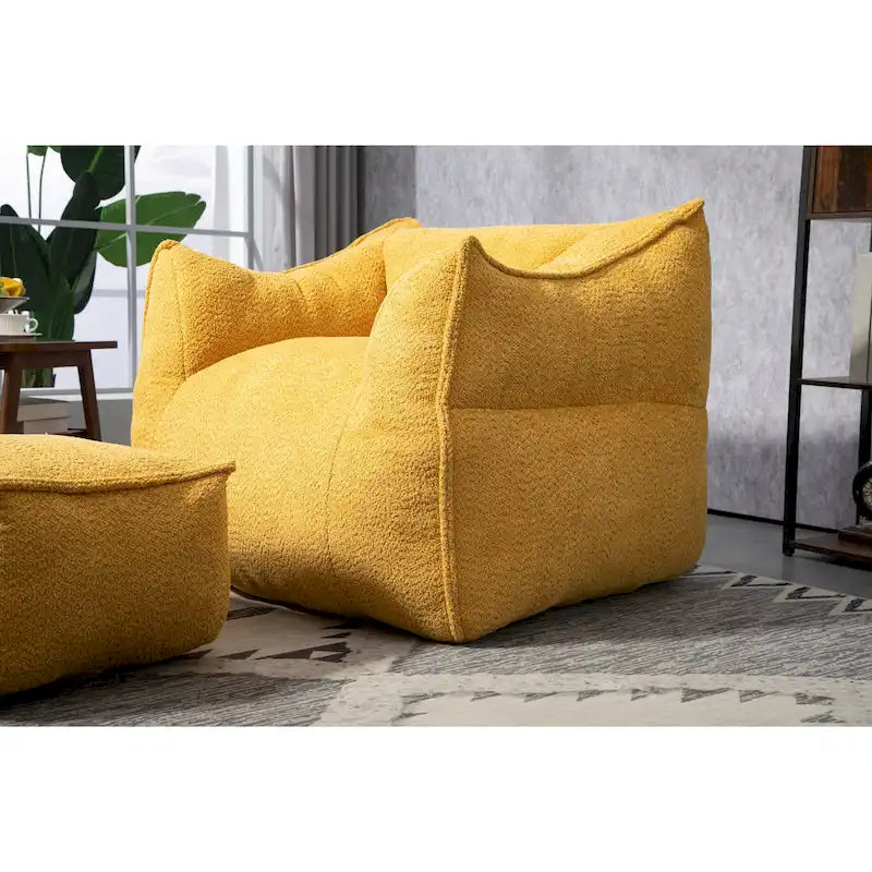 Boucle Bean Bag Chair with Memory Foam - 9 Colors for 1