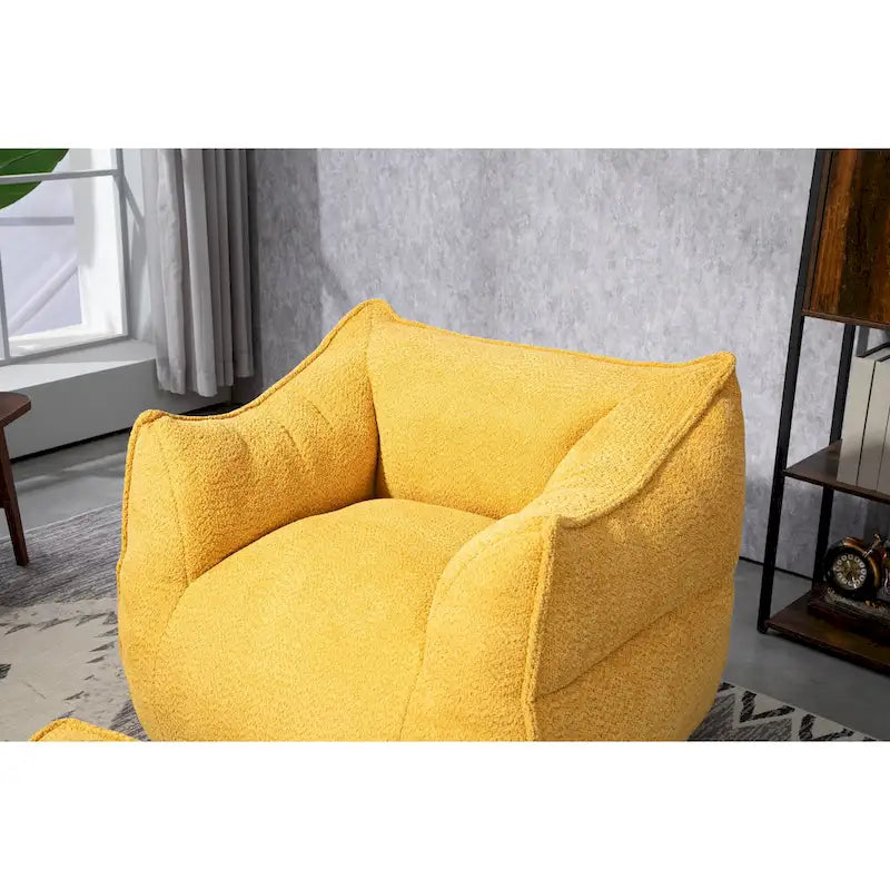 Boucle Bean Bag Chair with Memory Foam - 9 Colors for 1