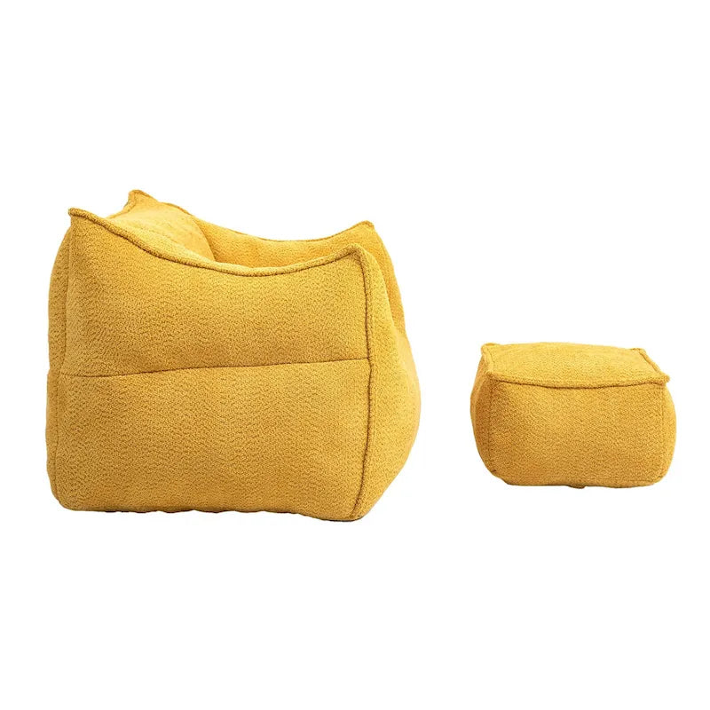 Boucle Bean Bag Chair with Memory Foam - 9 Colors for 1