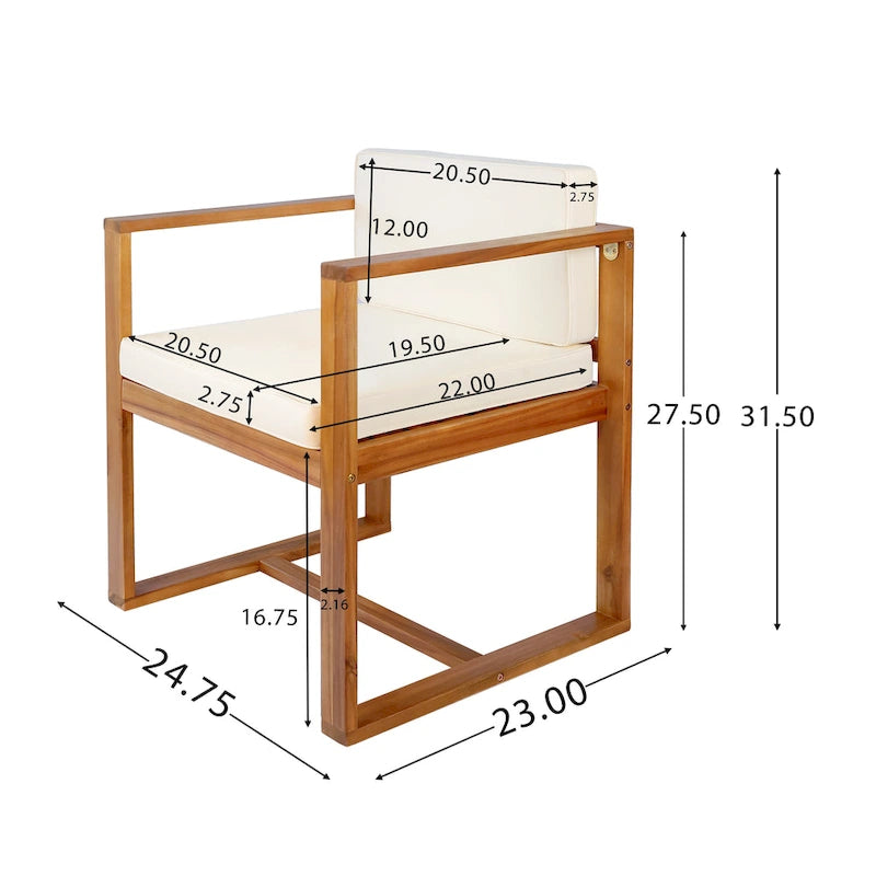 Christopher Knight Home Outdoor Rustic Acacia Wood 5-Piece Dining Sets