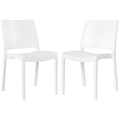 Frond and Form Outdoor Patio Stacking Dining Side Chair (Set of 2)