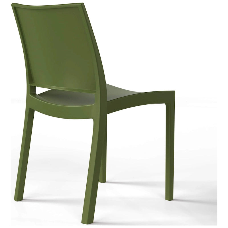 Frond and Form Outdoor Patio Stacking Dining Side Chair (Set of 2)