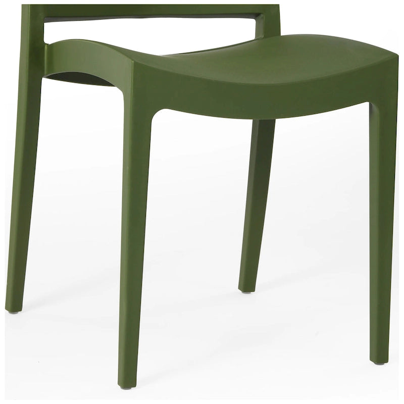 Frond and Form Outdoor Patio Stacking Dining Side Chair (Set of 2)