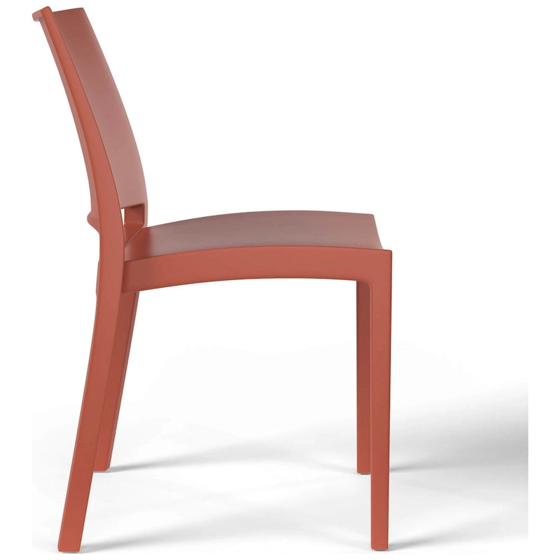Frond and Form Outdoor Patio Stacking Dining Side Chair (Set of 2)