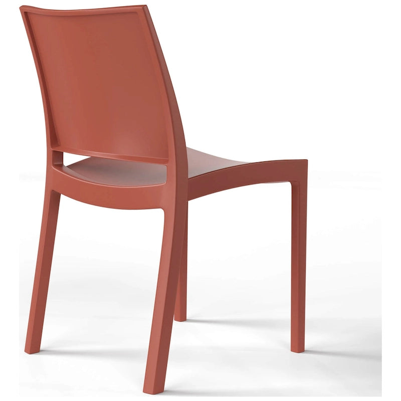 Frond and Form Outdoor Patio Stacking Dining Side Chair (Set of 2)