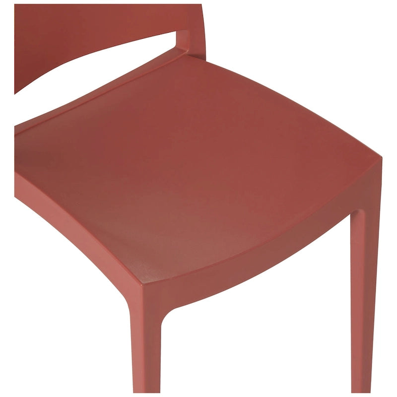 Frond and Form Outdoor Patio Stacking Dining Side Chair (Set of 2)