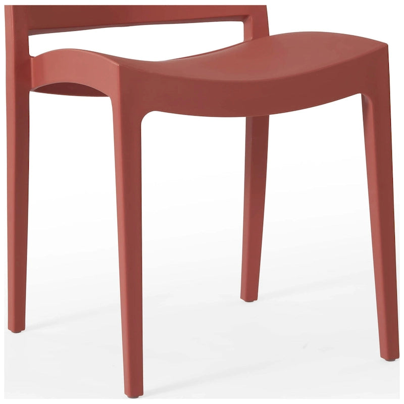 Frond and Form Outdoor Patio Stacking Dining Side Chair (Set of 2)