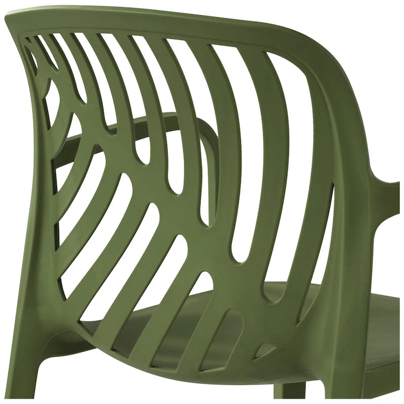 Frond and Form 4-Person Outdoor Patio Square Dining Set
