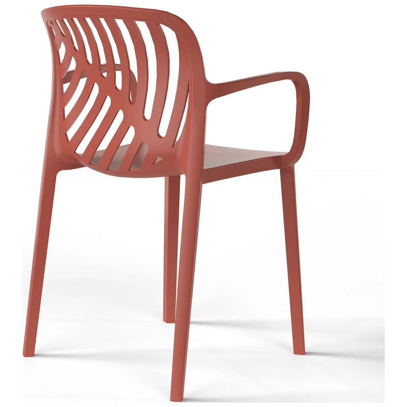 Frond and Form 4-Person Outdoor Patio Square Dining Set