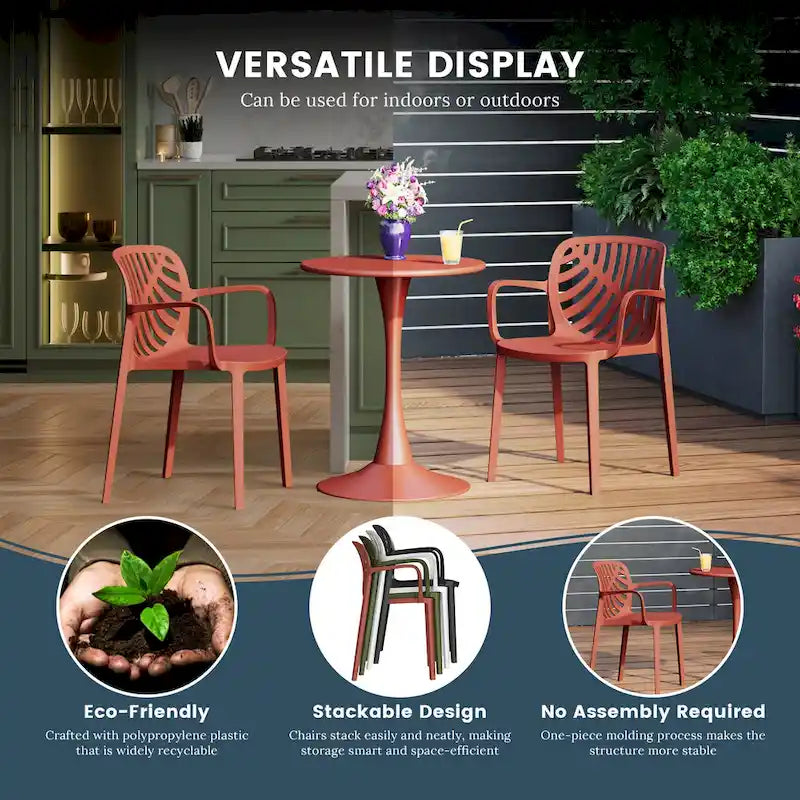 Frond and Form 4-Person Outdoor Patio Square Dining Set