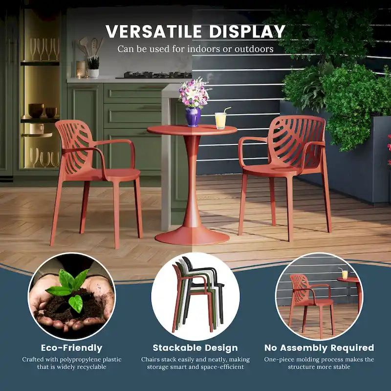 Frond and Form 4-Person Outdoor Patio Round Dining Set