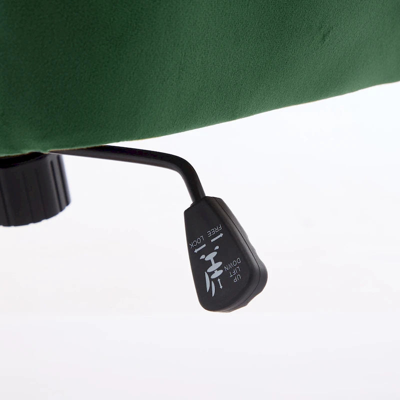 Adjustable Ergonomic Swivel Office Chair with Backrest - Green and Khaki