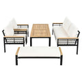 5-Piece Patio Furniture Set - Outdoor Conversation Group with 3-Seat Sofa & Cushions, Perfect for Backyard, Poolside or Garden