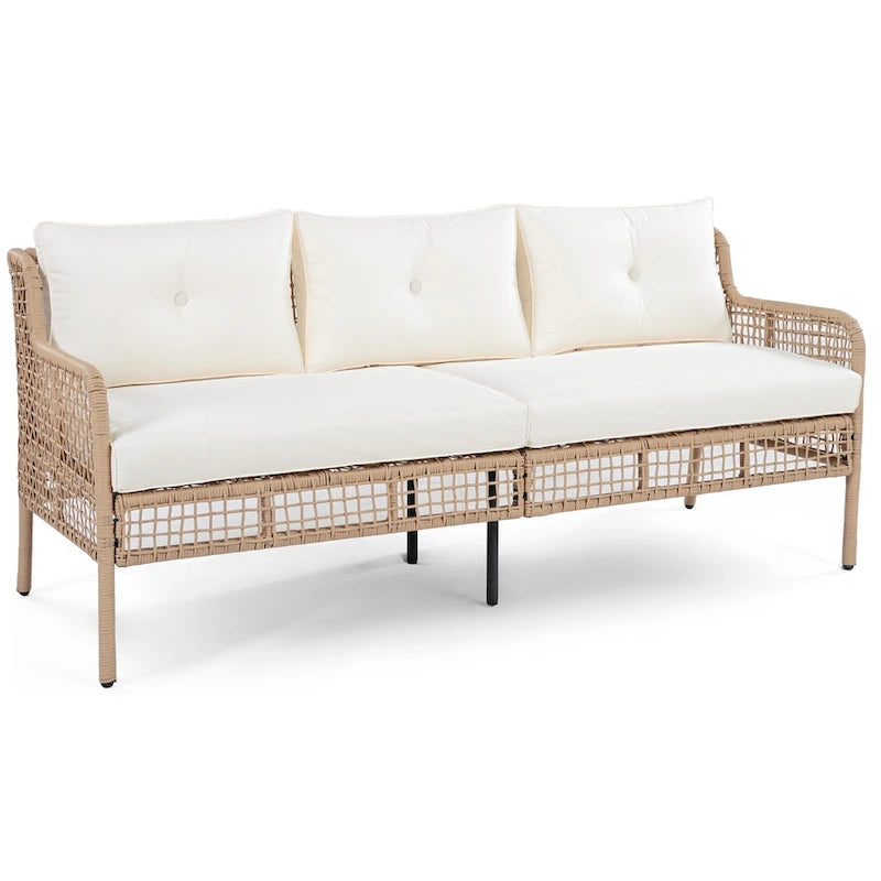 4 Pieces Patio Furniture Set with Swivel Chairs
