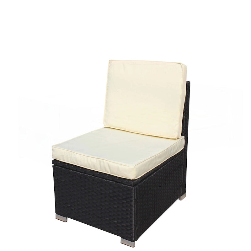 5-Piece PE Rattan Wicker Cushioned Sofa Sets