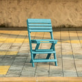 Las Cabos Fully Assembled All-Weather Recycled HDPE Outdoor Folding Bistro Chair