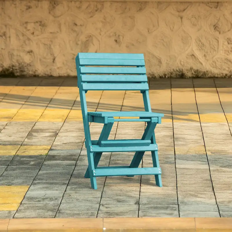 Las Cabos Fully Assembled All-Weather Recycled HDPE Outdoor Folding Bistro Chair