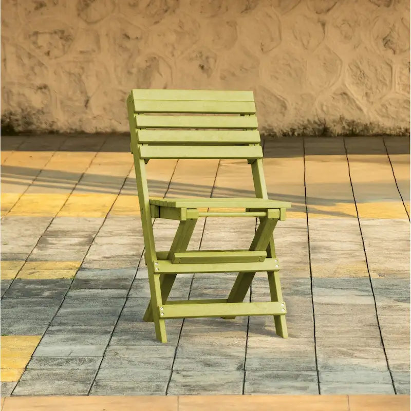 Las Cabos Fully Assembled All-Weather Recycled HDPE Outdoor Folding Bistro Chair