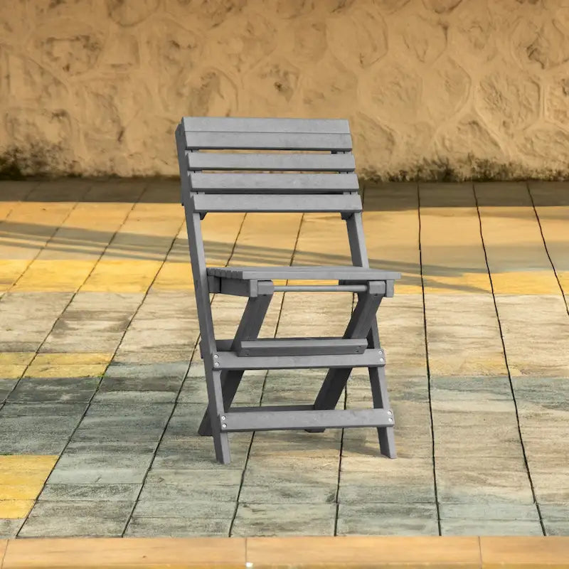 Las Cabos Fully Assembled All-Weather Recycled HDPE Outdoor Folding Bistro Chair