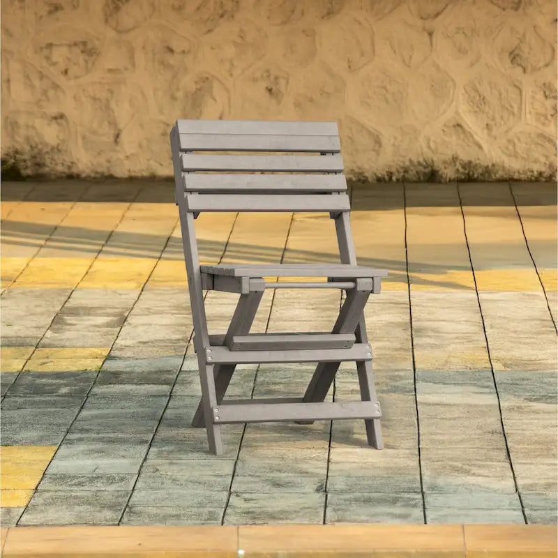 Las Cabos Fully Assembled All-Weather Recycled HDPE Outdoor Folding Bistro Chair