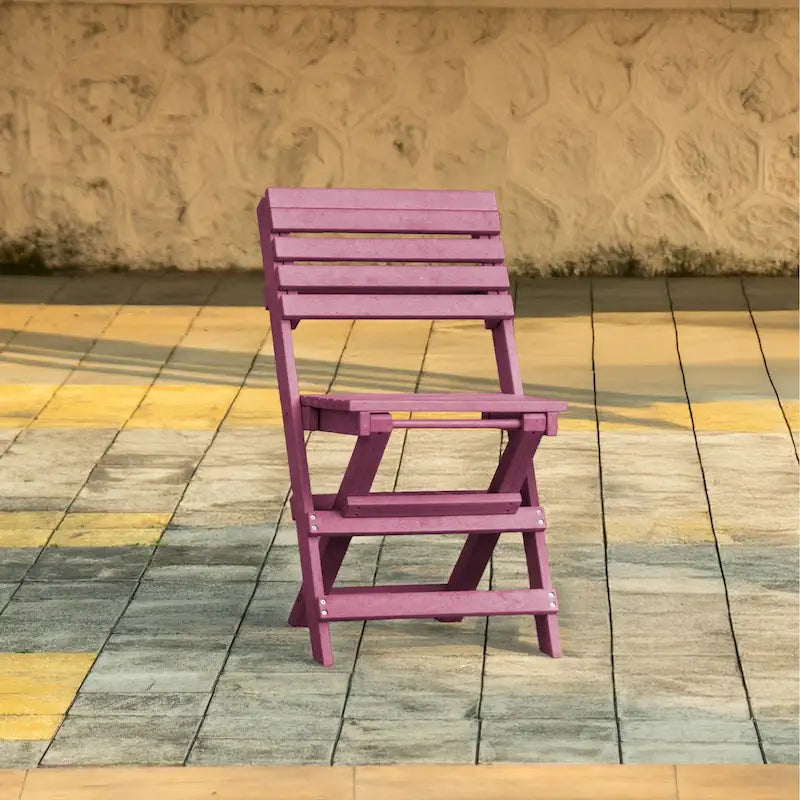 Las Cabos Fully Assembled All-Weather Recycled HDPE Outdoor Folding Bistro Chair