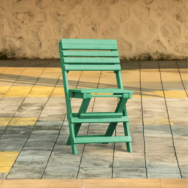 Las Cabos Fully Assembled All-Weather Recycled HDPE Outdoor Folding Bistro Chair