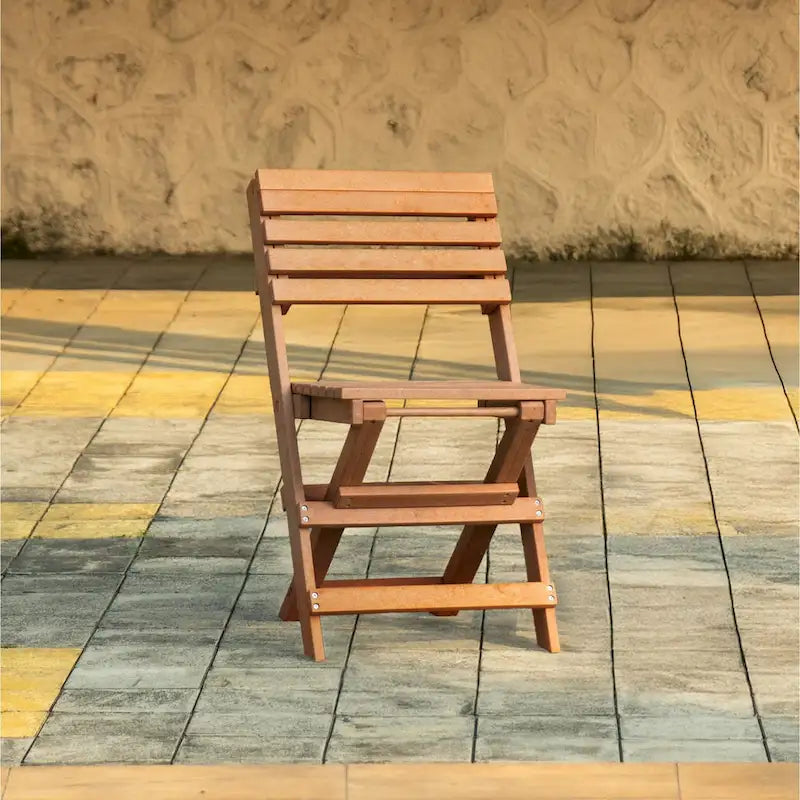 Las Cabos Fully Assembled All-Weather Recycled HDPE Outdoor Folding Bistro Chair