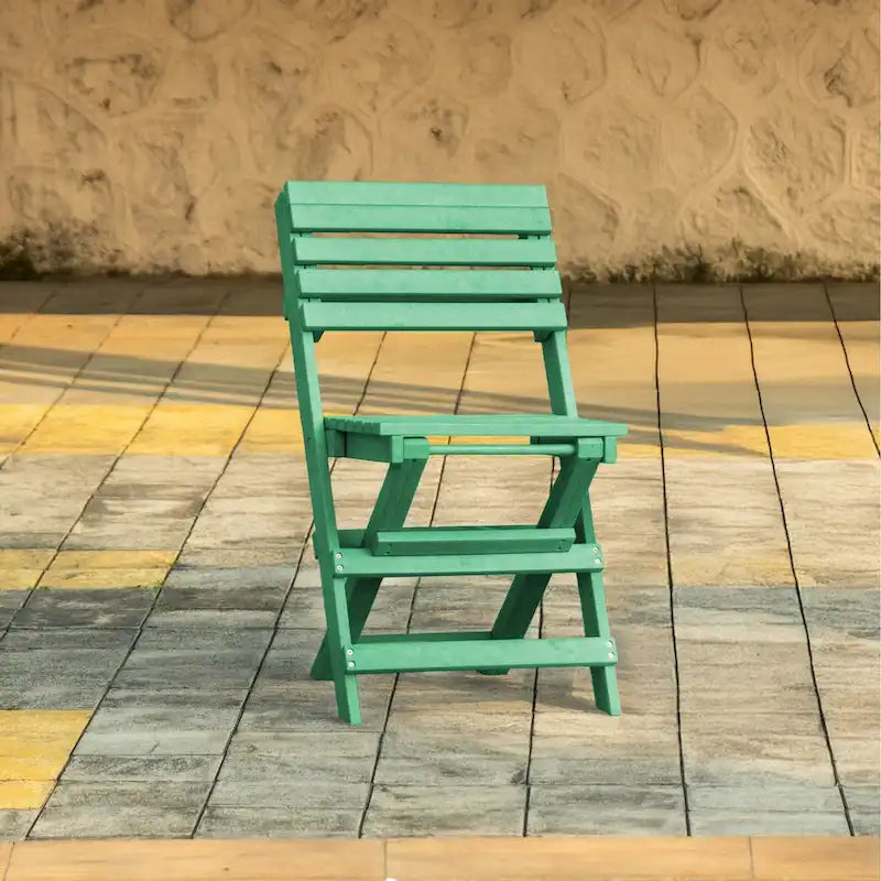 Las Cabos Fully Assembled All-Weather Recycled HDPE Outdoor Folding Bistro Chair