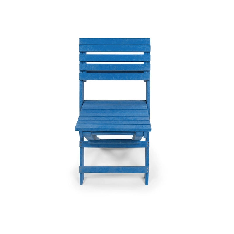 Las Cabos Fully Assembled All-Weather Recycled HDPE Outdoor Folding Bistro Chair