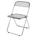 Folding Dining Chair with Acrylic Seat and Metal Frame