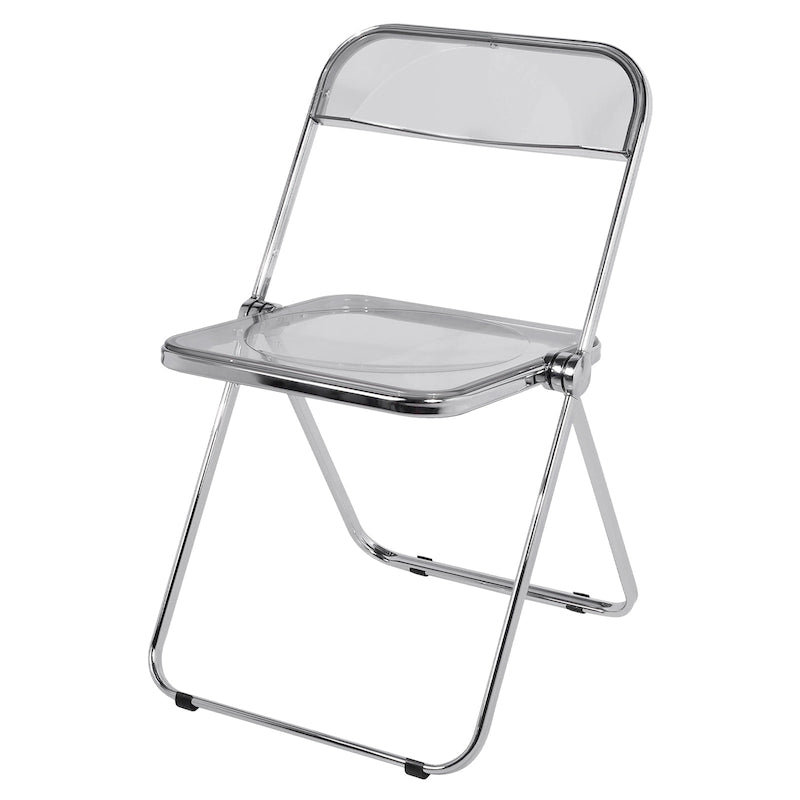 Folding Dining Chair with Acrylic Seat and Metal Frame