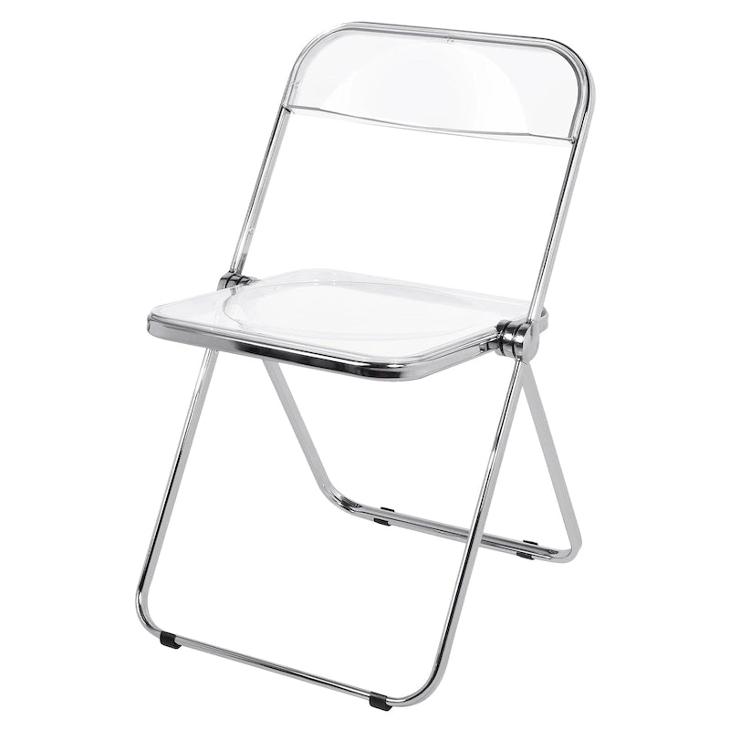 Folding Dining Chair with Acrylic Seat and Metal Frame