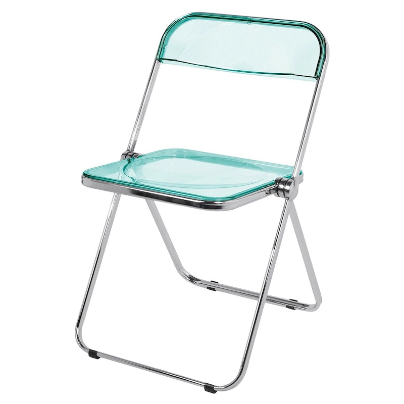 Folding Dining Chair with Acrylic Seat and Metal Frame