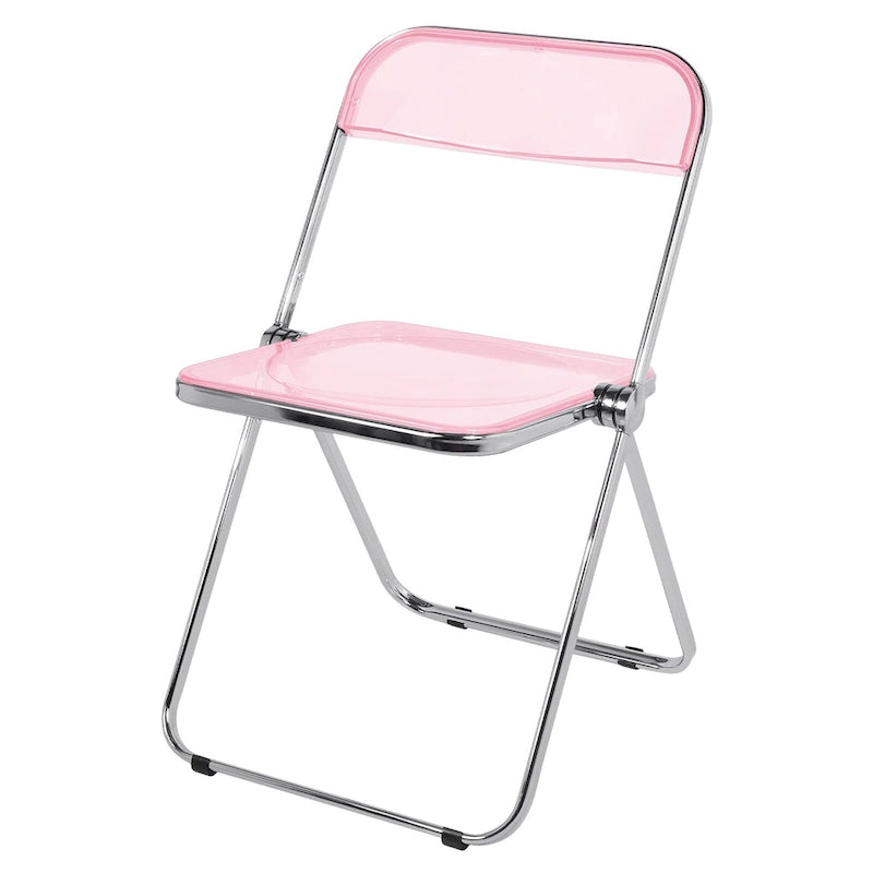 Folding Dining Chair with Acrylic Seat and Metal Frame
