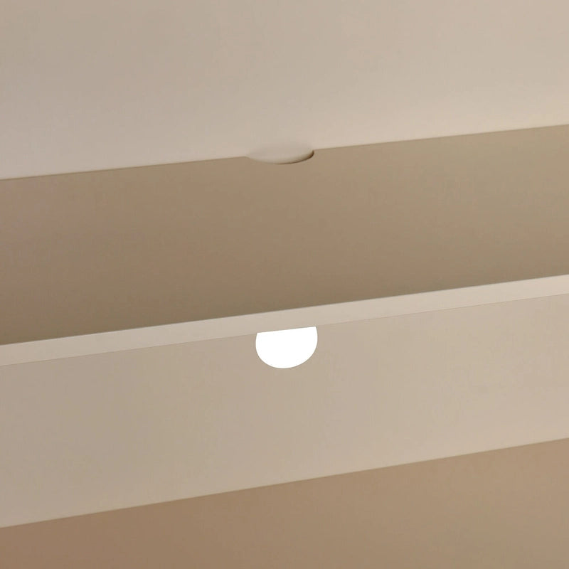 4-Door Sideboard with Convex Pattern Doors and Silver Handles