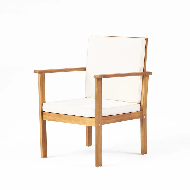 3pc Set with 2 Outdoor Club Chairs and Coffee Table in Acacia Wood